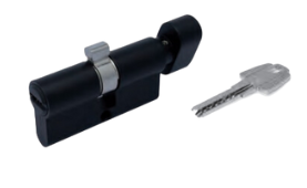 CILINDRO T60 TESA 3030 LLAVE-MARIPOSA NEGRO (MX89619)(H)