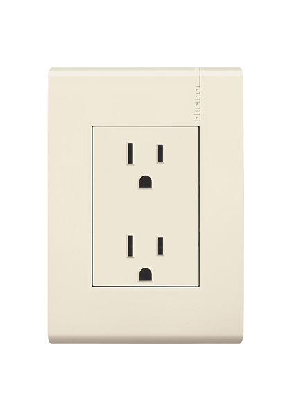 BTICINO MODUS PRO TOMACORRIENTE DUPLEX 2P+T MARFIL (E6028NPTLM) (E)