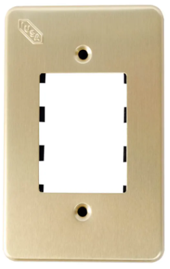 IUSA TRADIZIONE 653 PLACA 3 VENTANAS ALUMINIO ORO (365071)(E)