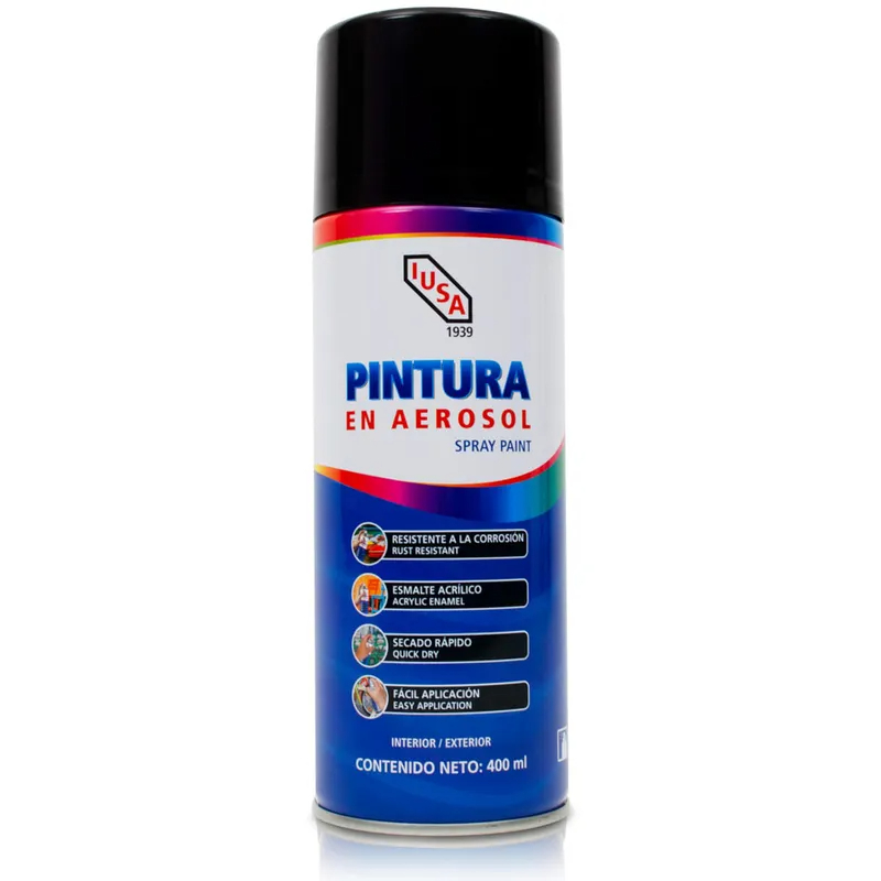 IUSA PINTURA EN AEROSOL NEGRO MATE 400ML (618824)(E)