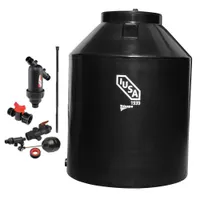 IUSA TINACO TRICAPA NEGRO C/ACCESORIOS BAJA PRESIÓN 1100LT (217837)