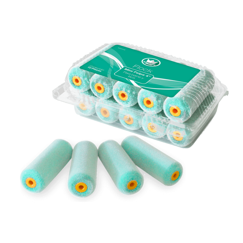 PAQUETE C/10PZ MINI FELPA DE FLOCK 4" (MR0002)