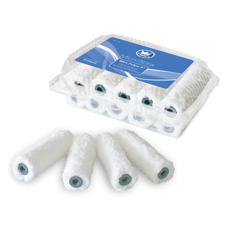 PAQUETE C/10PZ MINI FELPA MICROFIBRA 4" (MR0004)