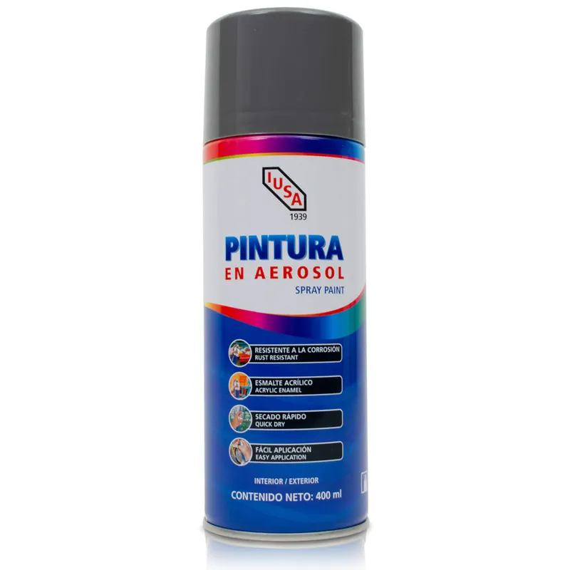 IUSA PINTURA EN AEROSOL GRIS ACERO 400ML (618819)(E)