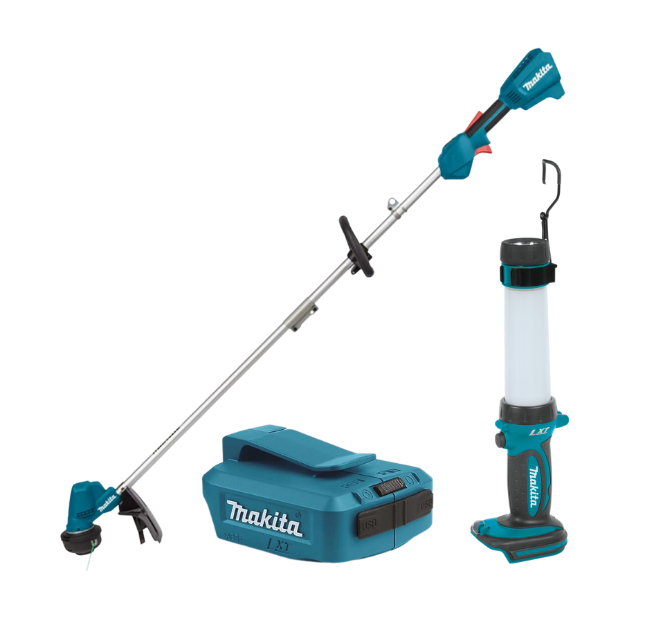 COMBO MAKITA DESBROZADORA DUR192LSF + 1 LÁMPARA DML806 + 1 ADAPTADOR P/USB ADP05