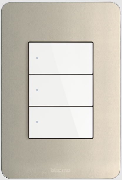 QUINZIÑO GO PLACA ALUMINIO PERLA 3 MÓDULOS C/CHASIS (JA4803APQ)(E)