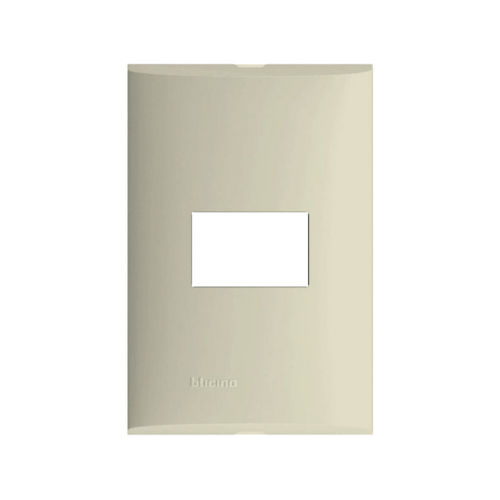 BTICINO PLACA FORZA 1 MÓDULO MARFIL C/CHASIS DE RESINA (FZA91M)