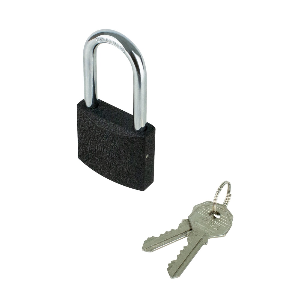 CANDADO PHILLIPS 103 HIERRO GANCHO LARGO NEGRO BLISTER (MX7185)(H)