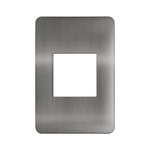 QUINZIÑO GO PLACA ALUMINIO TITANIO 2 MÓDULOS CENTRADOS C/CHASIS (JA4819ATQ)(E)