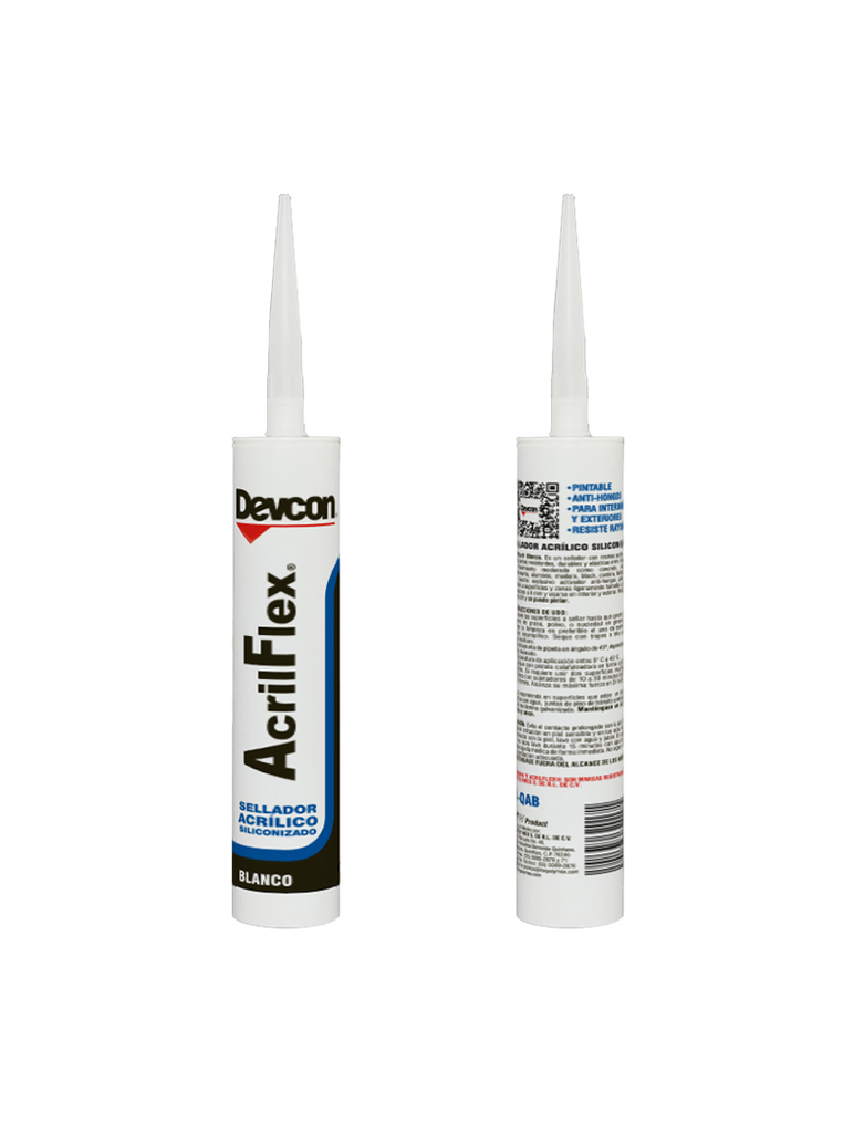 DEVCON SELLADOR ACRÍLICO SILICONIZADO BLANCO 280ML (C-QAB)