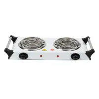 IUSA PARRILLA ELÉCTRICA BLANCA C/2 QUEMADORES EN ESPIRAL (619245)(E)