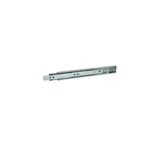 JUEGO DE CORREDERA CIERRE EXTRA SUAVE 22" (45MM) NÍQUEL SATINADO S/TORNILLO (43719)(E)