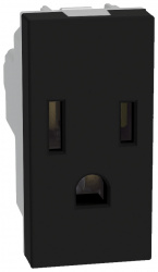 BTICINO MODUS PRO TOMA CORRIENTE 2P+T 1 MÓDULO NEGRO MATE (E2023PTLNS)