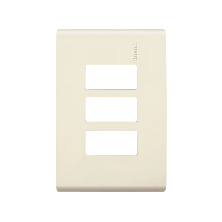 BTICINO MODUS PRO PLACA DE 3 MÓDULOS C/CHASIS DE RESINA CHAMPAGNE (E5N3PTLC)