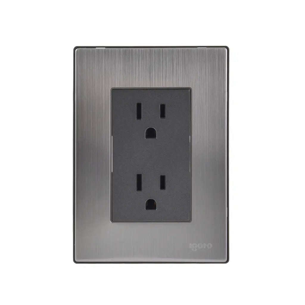 IGOTO PLACA ARMADA C/CONTACTO DUPLEX OXFORD (INOX2001)(E)
