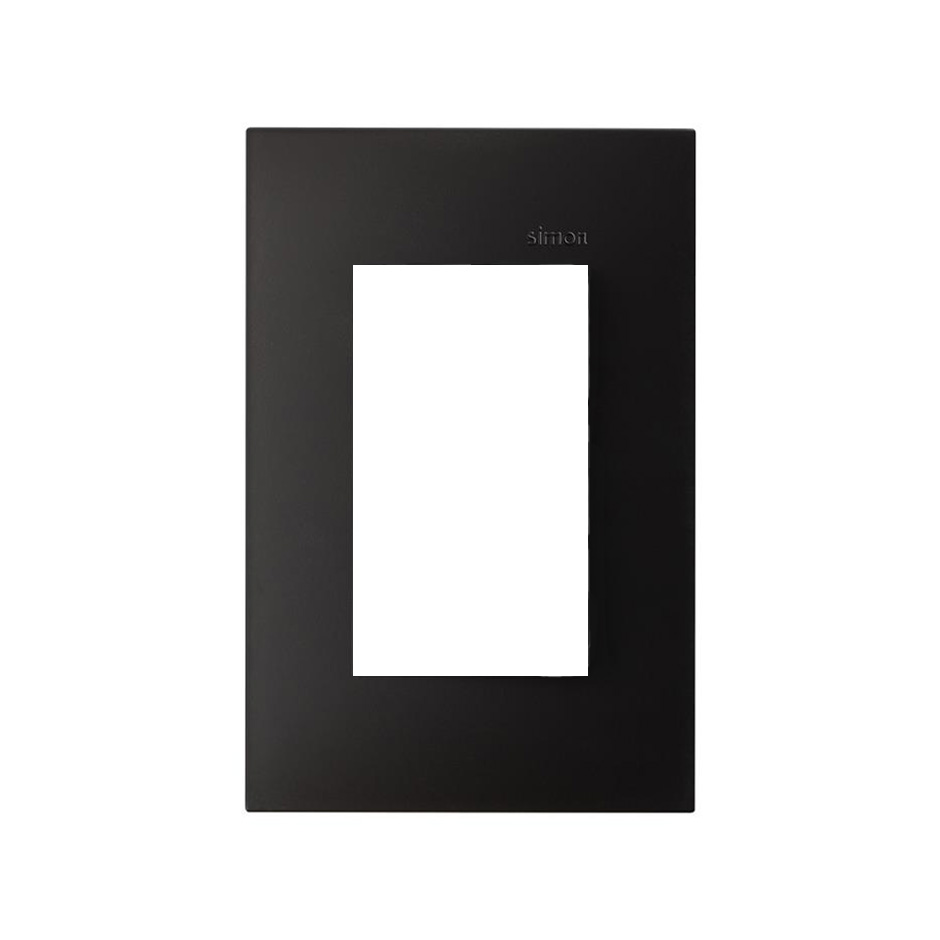 PLACA SIMON 3 VENTANAS S/CHASIS GRAFITO MATE (2500613-038)(E)