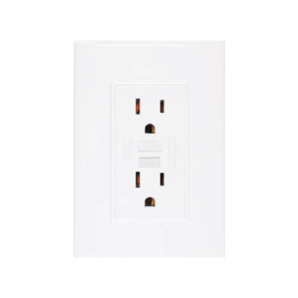 IGOTO PLACA ARMADA BLANCA C/1 CONTACTO DÚPLEX C/FALLA A TIERRA (CRIS1024)(E)