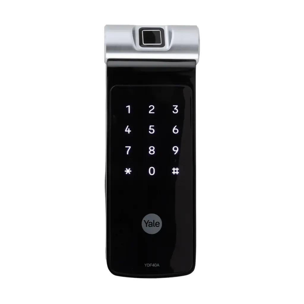 CERROJO YALE FINGER BOLT YDF40A + HUB NEGRO NÍQUEL SATÍN (MX89368)