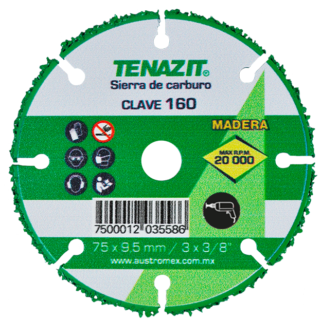 SIERRA AUSTROMEX P/MADERA 3" P/TALADRO  (160)