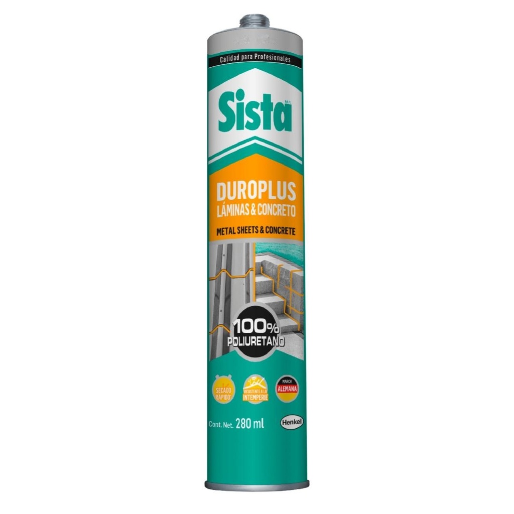 SISTA P800 DUROPLUS POLIURETANO NEGRO 280ML