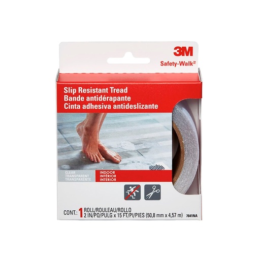 [3M-CAT7641] 3M CINTA ANTIDERRAPANTE P/BAÑO 50MM X 4.57M TRANSPARENTE (7641NA)(H)