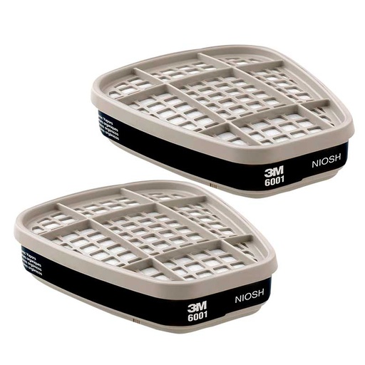 [3MCAVO] 3M CARTUCHO P/VAPORES ORGÁNICOS C/2PZ (6001)(H)