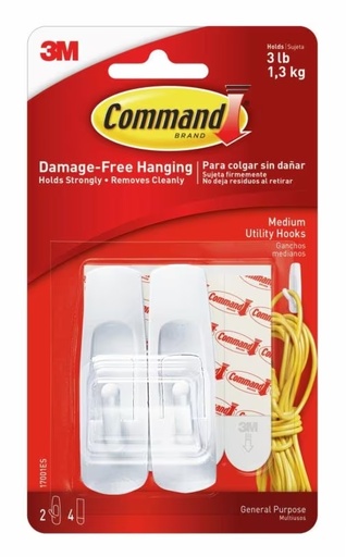 [3MGCM] 3M GANCHO COMMAND 1.3KG MEDIANO C/2PZ (17001ES) (H)