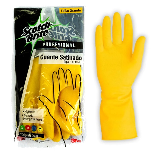 [3MGTEAM] 3M GUANTE SATINADO AMARILLO MEDIANO 7-7 1/2 PAR (H)