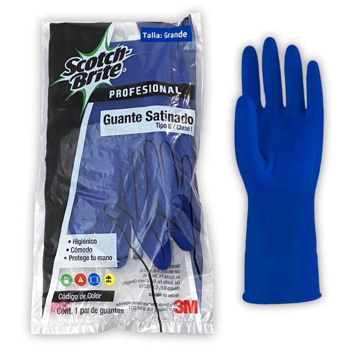 [3MGTEAS] 3M GUANTE SATINADO AZUL MEDIANO 7-7 1/2 PAR (H)