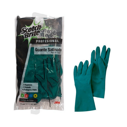 [3MGTEV] 3M GUANTE SATINADO VERDE MEDIANO 7-7 1/2 PAR (H)
