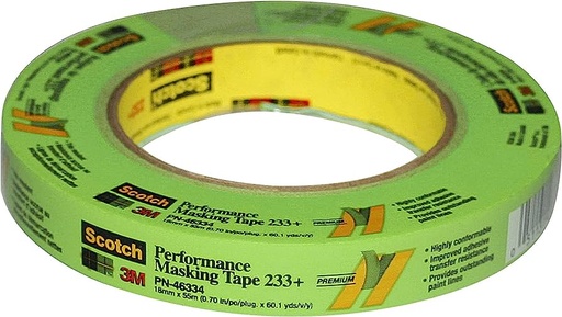 [3MMSK233-3/4] 3M MASKING 233 VERDE 18MM X 55M (3/4")(H)