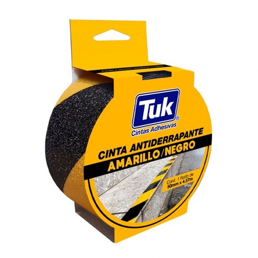 [TKCAAN50X457] CINTA TUK ANTIDERRAPANTE 770 50MM X 4.57M AMARILLO/NEGRO (457091)