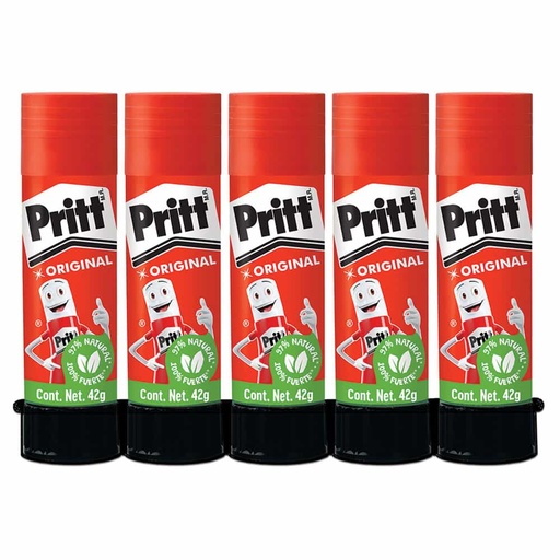 [HE-00LP42G] C/5 LÁPIZ ADHESIVO PRITT 42G $40.19XPIEZA (H)