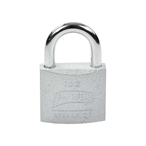 [PHCA0GCH102] CANDADO HIERRO PHILLIPS 102 GANCHO CORTO BLISTER (MX3400)(H)