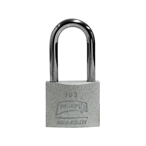 [PHCA0GLH103] CANDADO HIERRO PHILLIPS 103 GANCHO LARGO BLISTER (MX3405)(H)