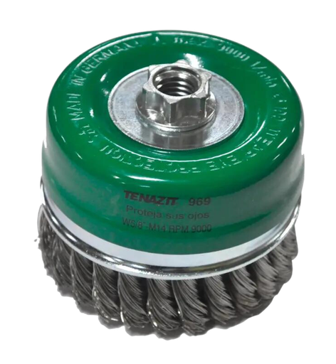 [AU681CCT0969] CEPILLO AUSTROMEX TIPO COPA TRENZADA INOXIDABLE 4" (969)(H)