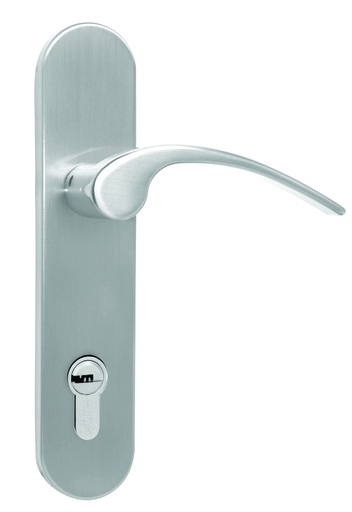 [YA-003] CERRADURA KIRA TESA RB100 ENTRADA MANIJA-JALADERA DERECHA CROMO MATE LLAVE-LLAVE (MX85604)