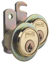 [PHCE065PC] CERRADURA PHILLIPS 65 GANCHO-PALETA CROMO P/MUEBLE (MX1238)(H)