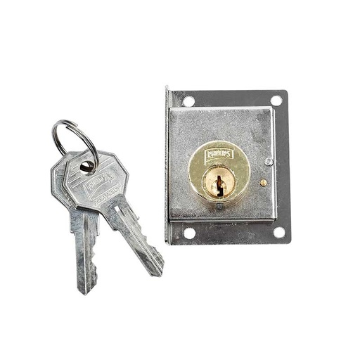 [PHCE072IC] CERRADURA PHILLIPS 72 IZQUIERDA CROMO P/PUERTA CORREDIZA MUEBLE (MX21)(H)