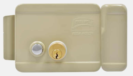 [PHACE321EDCBI] CERRADURA PHILLIPS 321 ELÉCTRICA DOBLE CILINDRO C/BOTÓN IZQUIERDA BEIGE (MX3419)(H)