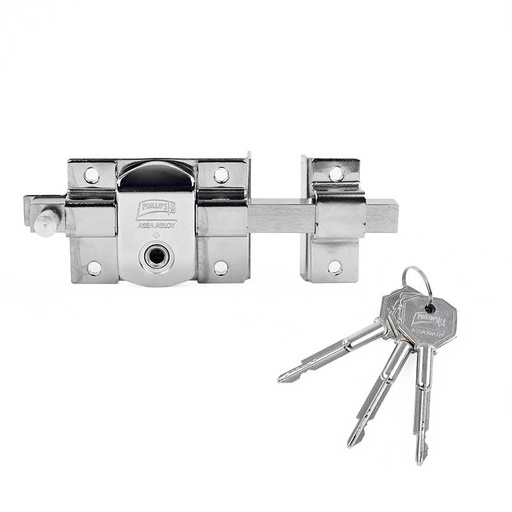 [PHCE900XDC] CERRADURA PHILLIPS X-900 DERECHA CROMO TETRA LLAVE SOBREPONER (MX411)(H)
