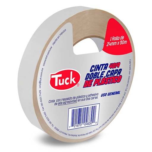 [TKCCDC401924X33] CINTA TUK DOBLE CAPA 4019 RESPALDO PLÁSTICO 24MM X 33M (421908)