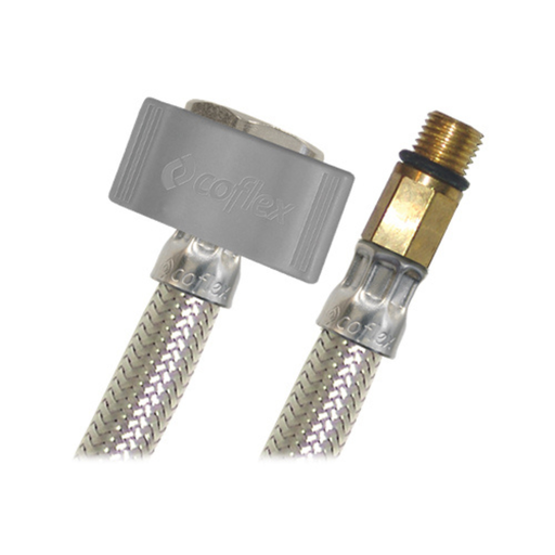 [CX-ML3/840] COFLEX MANGUERA ACERO P/MONOMANDO 1/2" F.I.P. x 3/8" U.N.F. 40CM (AL-L40)