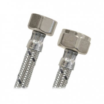 [CX-S1/2FIP35] COFLEX MANGUERA ACERO P/SANITARIO 1/2"FIP x 7/8FIP 35CM (AS-A35)