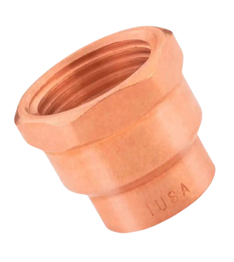 [IU-CNH1212H] IUSA COBRE CONECTOR ROSCA INTERIOR-HEMBRA 1/2"(13MM) (209488)(H)