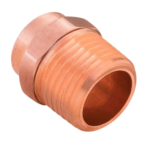 [IU-CNM1212H] IUSA COBRE CONECTOR ROSCA EXTERIOR-MACHO 1/2"(13MM) (209489)(H)