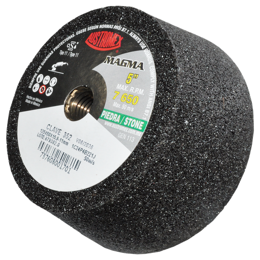 [AU245CDP0352] COPA ABRASIVA AUSTROMEX P/DESBASTE PIEDRA 5" P/B&D GRANO 24 (352)(H)