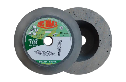 [AU255CSP0550] COPA ABRASIVA SHELLAC AUSTROMEX 5" P/PULIR PIEDRA GRANO 220 P/B&D (550)(H)