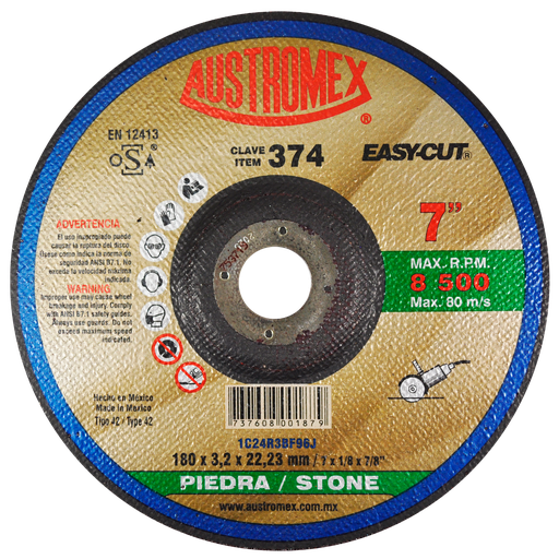 [AU065DCP0374] DISCO CAZUELA AUSTROMEX P/CORTE PIEDRA 7" (374)(H)