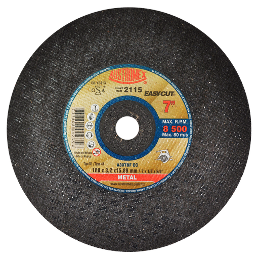 [AU126DCM2115] DISCO PLANO AUSTROMEX P/CORTE METAL 7" (2115)(H)